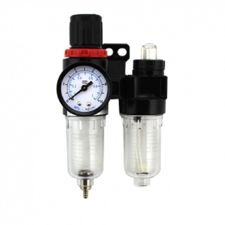 Twin Filter Regulator Water Trap Oiler Lubricator Air Compre...