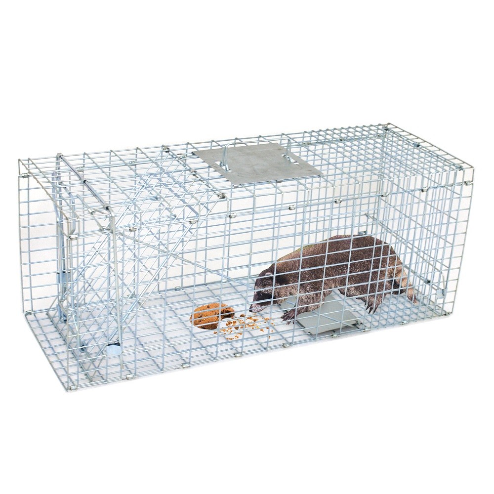 Humane Steel Cage Trap - Rabbit & Skunk Control - 32x12x12 i...