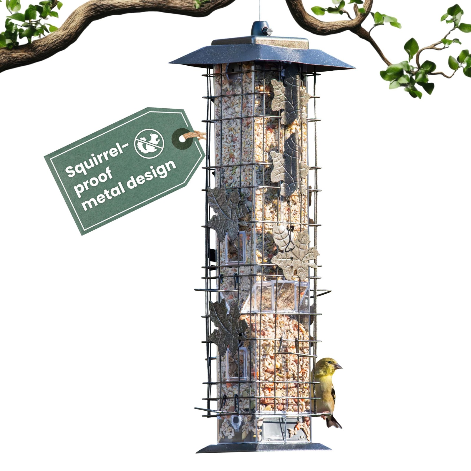 Perky-Pet 336-1SR Squirrel-Be-Gone Squirrel Proof Bird Feede...
