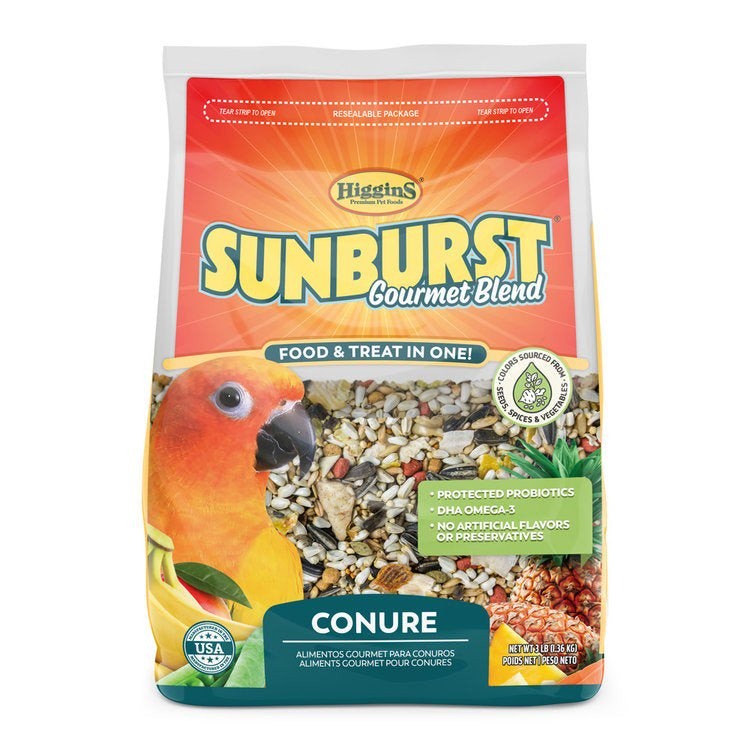 Higgins Sunburst Gourmet Blend Conure Food 3 Lb