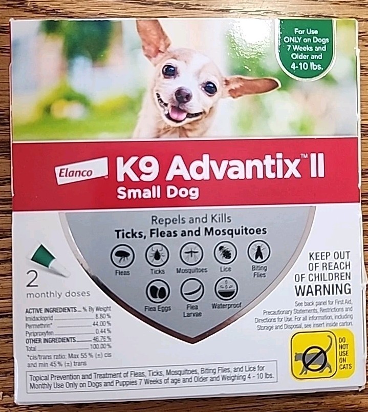 Elanco Advantix II Flea & Tick Treatment for Small Dogs (4-1...