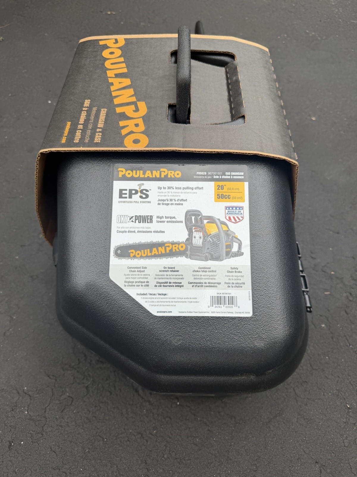 Poulan Pro PP5020 50cc Gas Chainsaw with Auto Oil & Carrying...