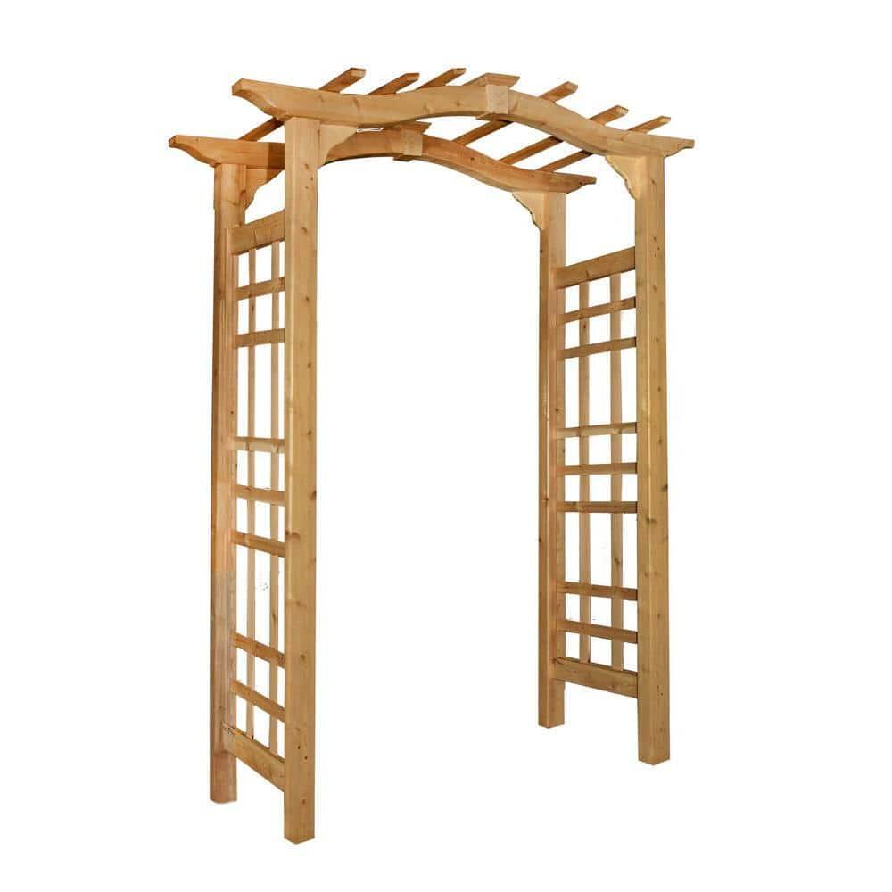 Westwood Cedar Lattice Panel Entrance Gate for Outdoor Garde...