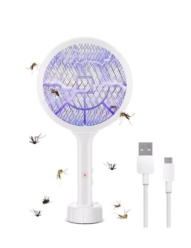 Handheld Rechargeable Mosquito Fly Swatter Bug Zapper Insect...