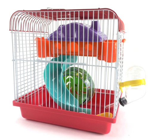 Gerbil Habitat Playhouse Cage - Small Rodent Enclosure Acces...