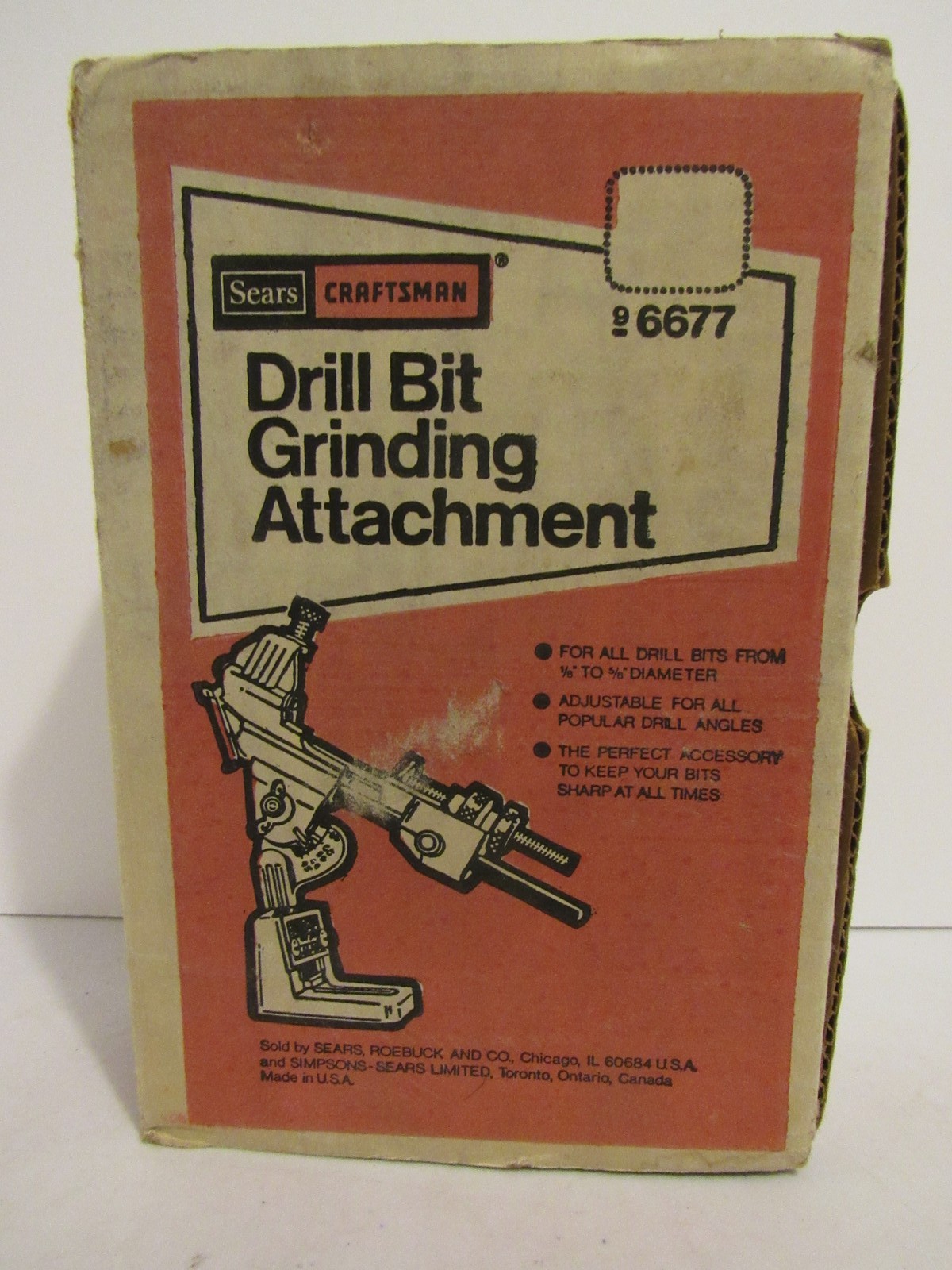 Vintage Sears Craftsman 9 6677 Drill Bit Grinding Sharpening...