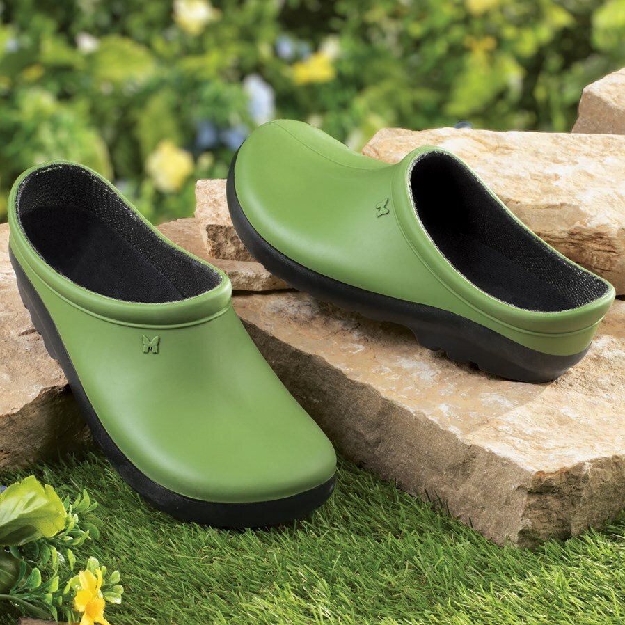 Premium Solid Green Women's Sloggers Garden Shoes
