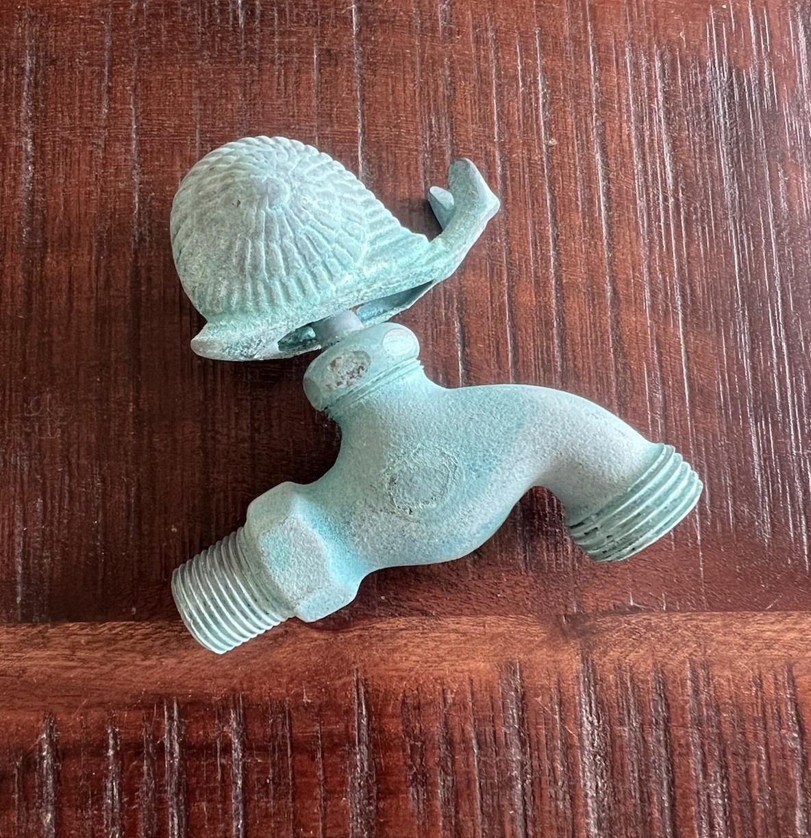 Vintage Brass Garden Faucet Spigot Snail Handle