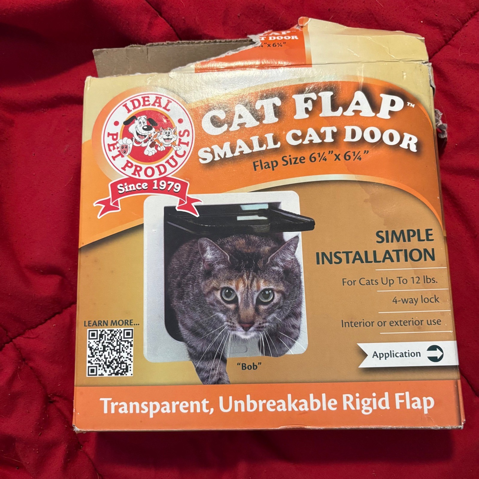 Ideal Pet Products Cat Flap, Small Cat Door with 4-Way Lock,...