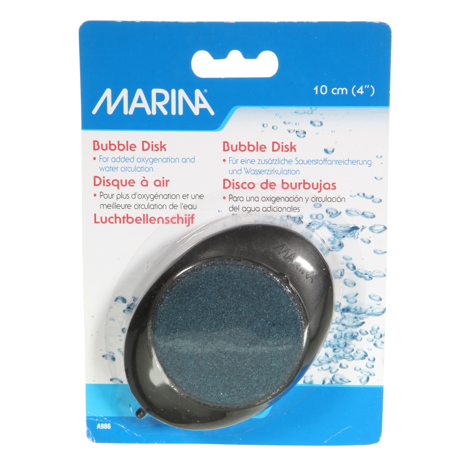 Marina Deluxe Bubble Disk Air Stone, 10 cm, 4 Inch