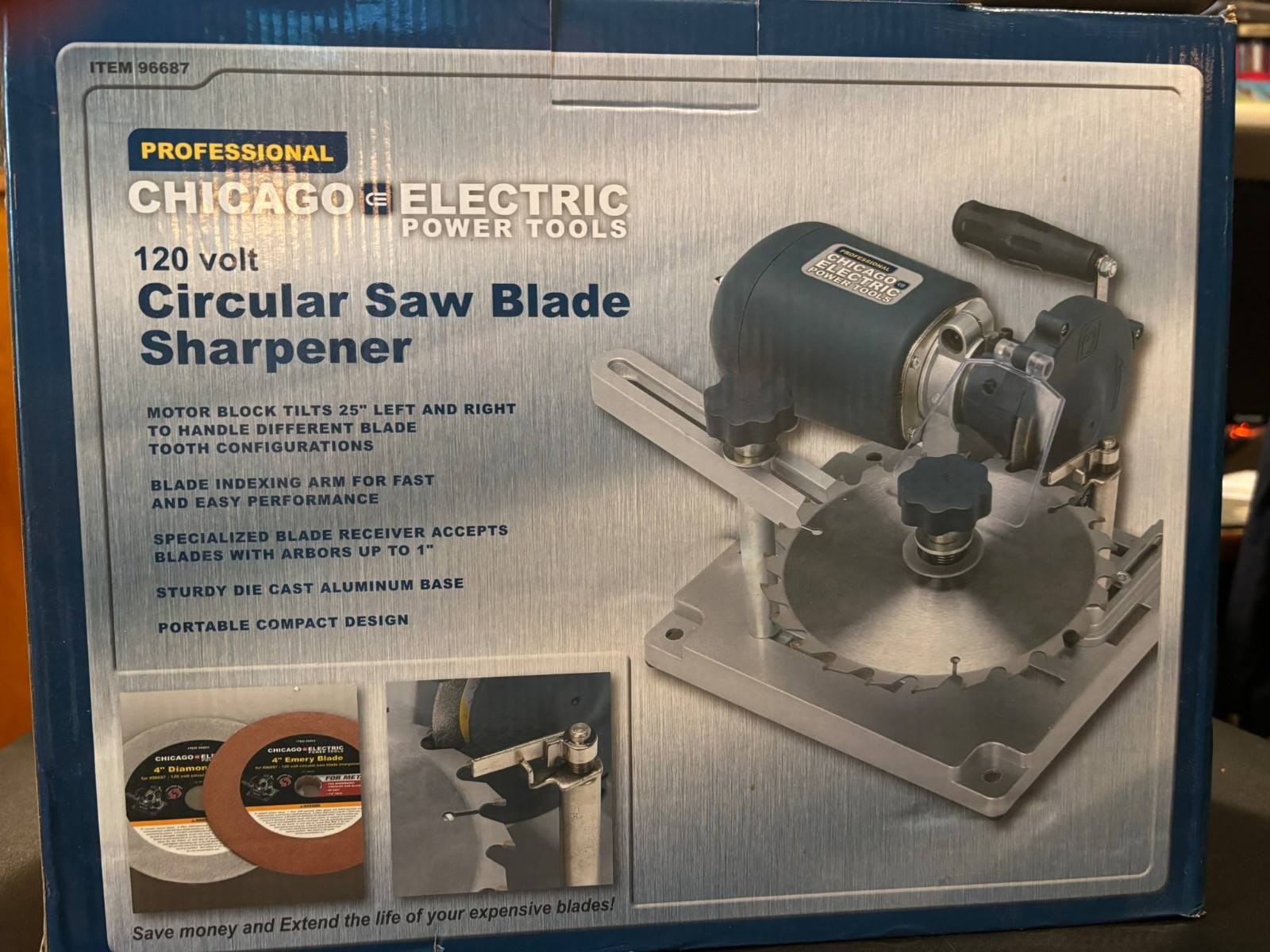 Chicago Electric Saw Blade Sharpener Model #96687 120 Volts
