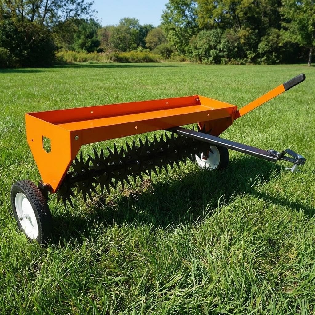 40 Inch Tow Spike Aerator Tow Behind Tractor Soil Penetrator...