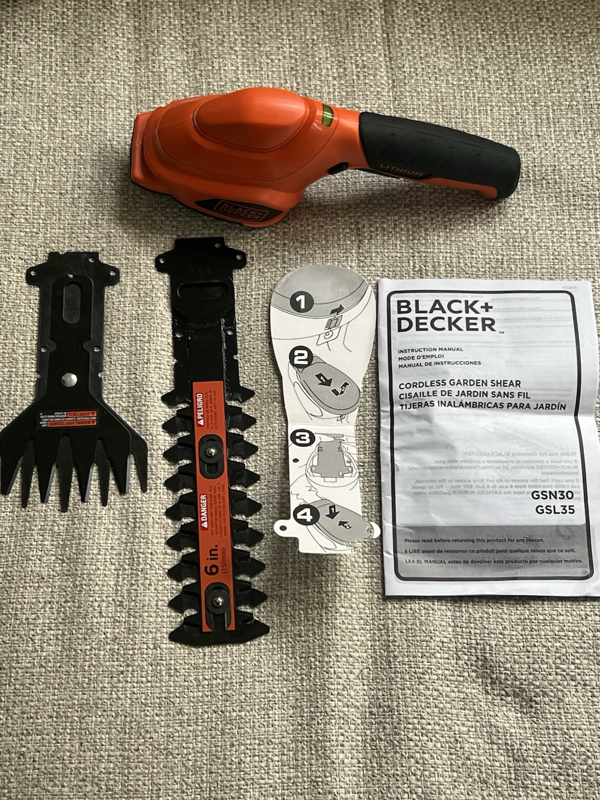 BLACK+DECKER Cordless Shrub Trimmer/Grass Shear Combo GSL35