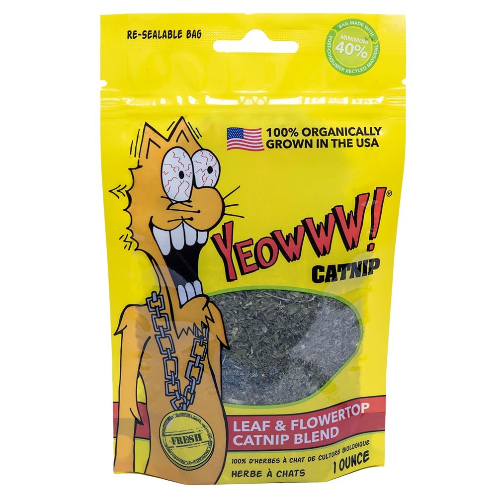 Yeowww! Organically Grown Catnip for Cats 1oz Bag