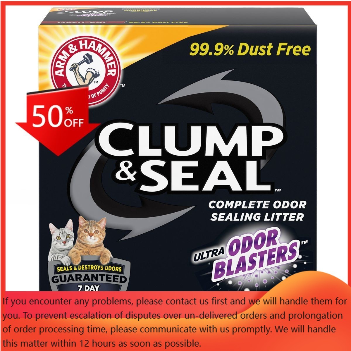 Arm & Hammer Clump & Seal Multi-Cat Clumping Cat Litter 38lb...
