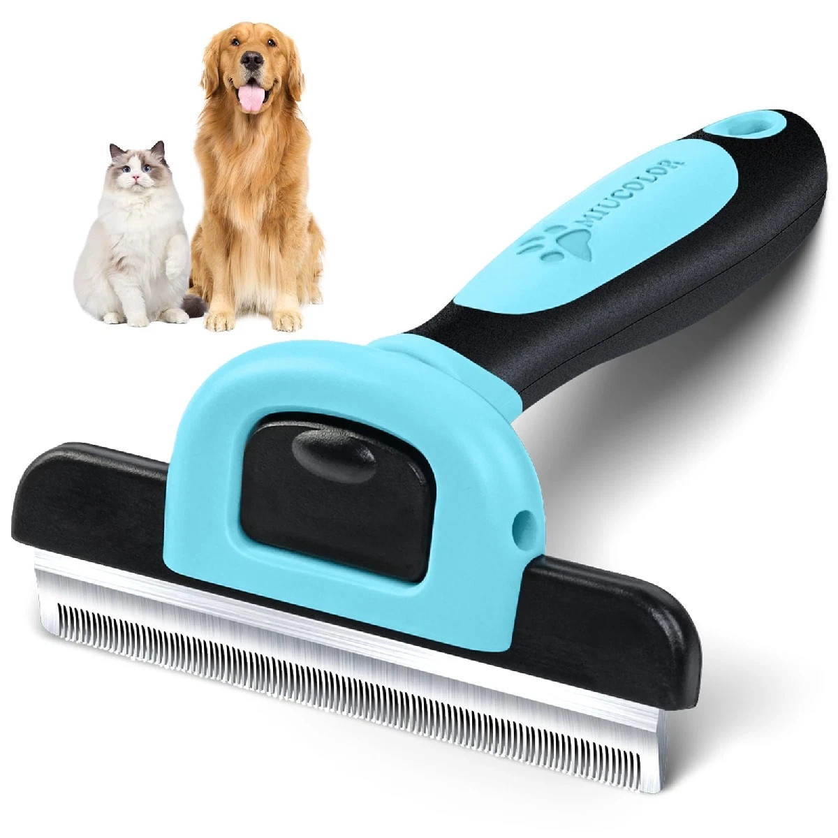 Pet Grooming Deshedding Brush for Dogs & Cats, Short to Long...