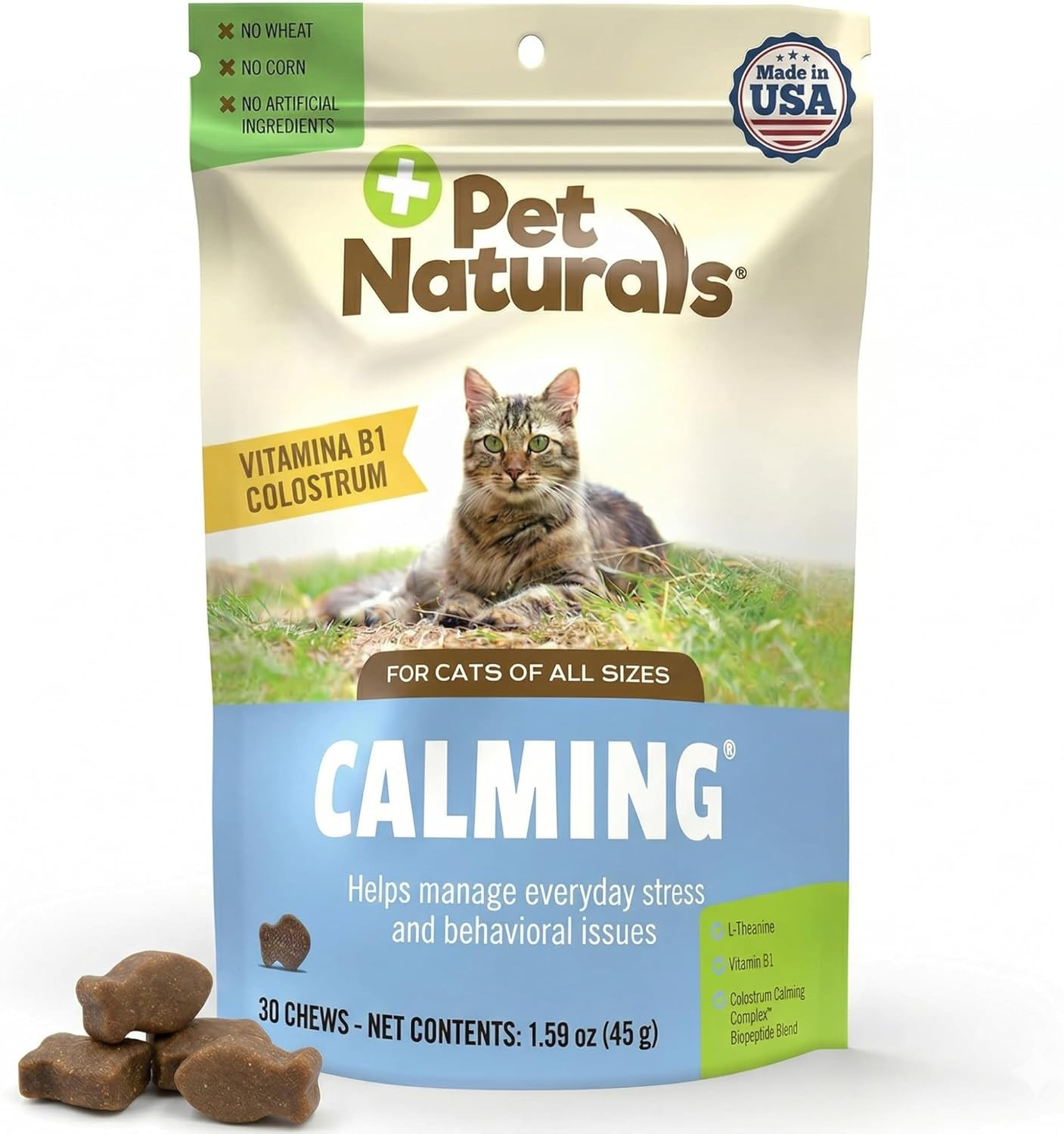 Pet Naturals Calming Chews for Cats, Anxiety Relief