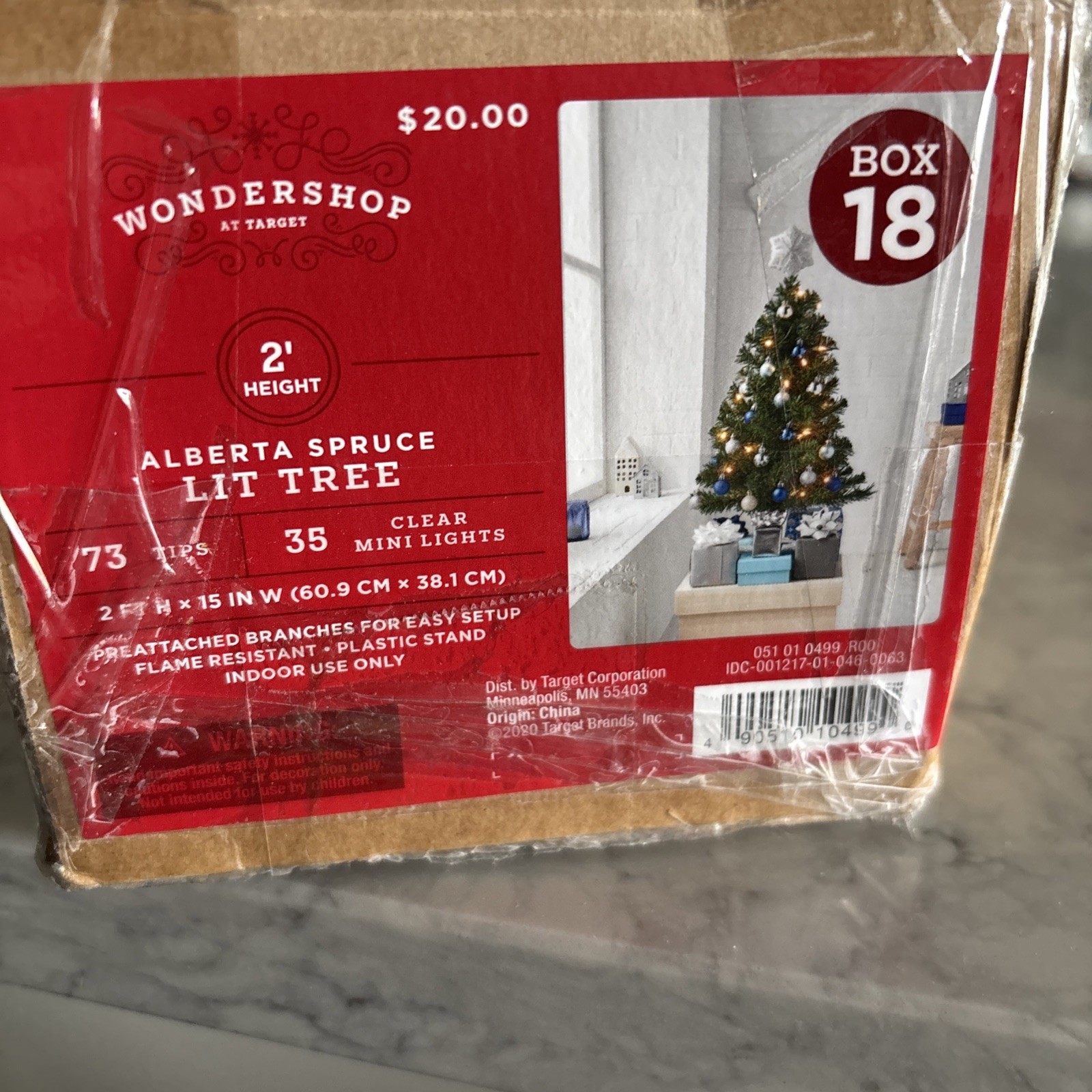 2' Alberta Spruce Lit Christmas Trees