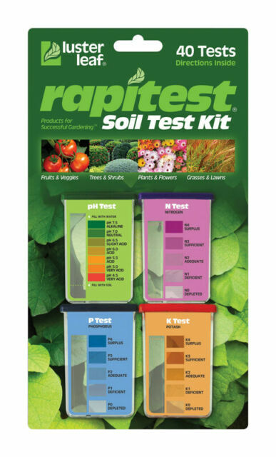 Luster Leaf Rapitest Soil Test Kit pH, N, P, K Tests - 40 Te...