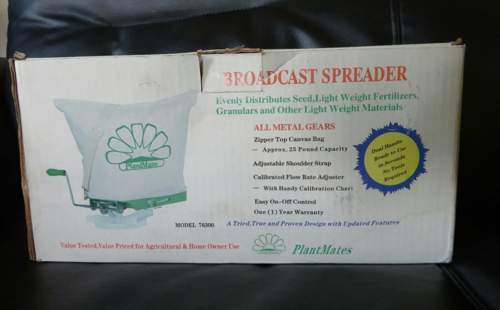 PlantMates Broadcast Seed Spreader Model 76300 Metal Gear 25...