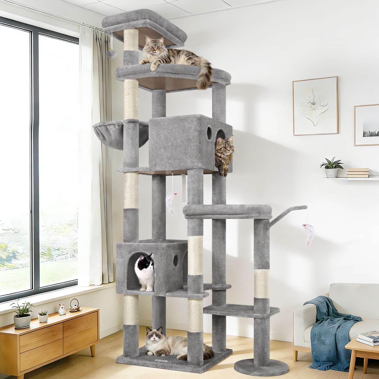 83 Inch Cat Tree Tower for Large Cats