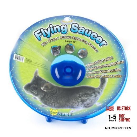 Flying Saucer Exercise Wheel for Small Pets - Large Size 12...
