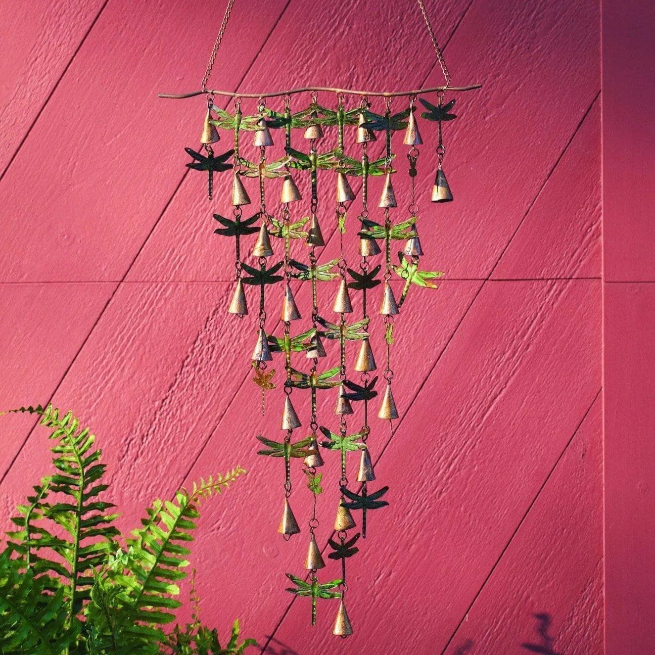 Shimmering Bells Dragonfly Decor Set