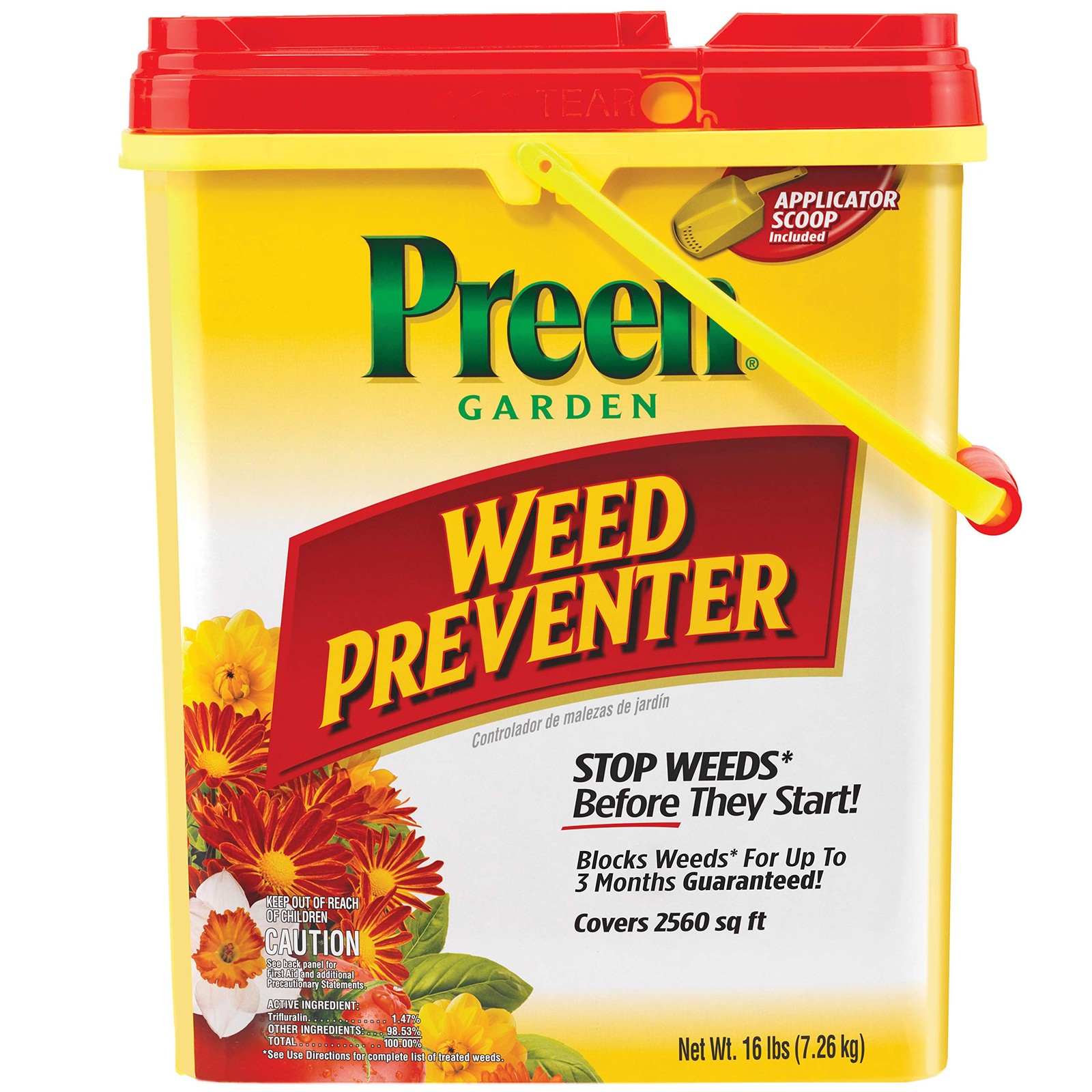 Preen Garden Weed Preventer Covers - 16 lb Pail - 2560 sq ft...