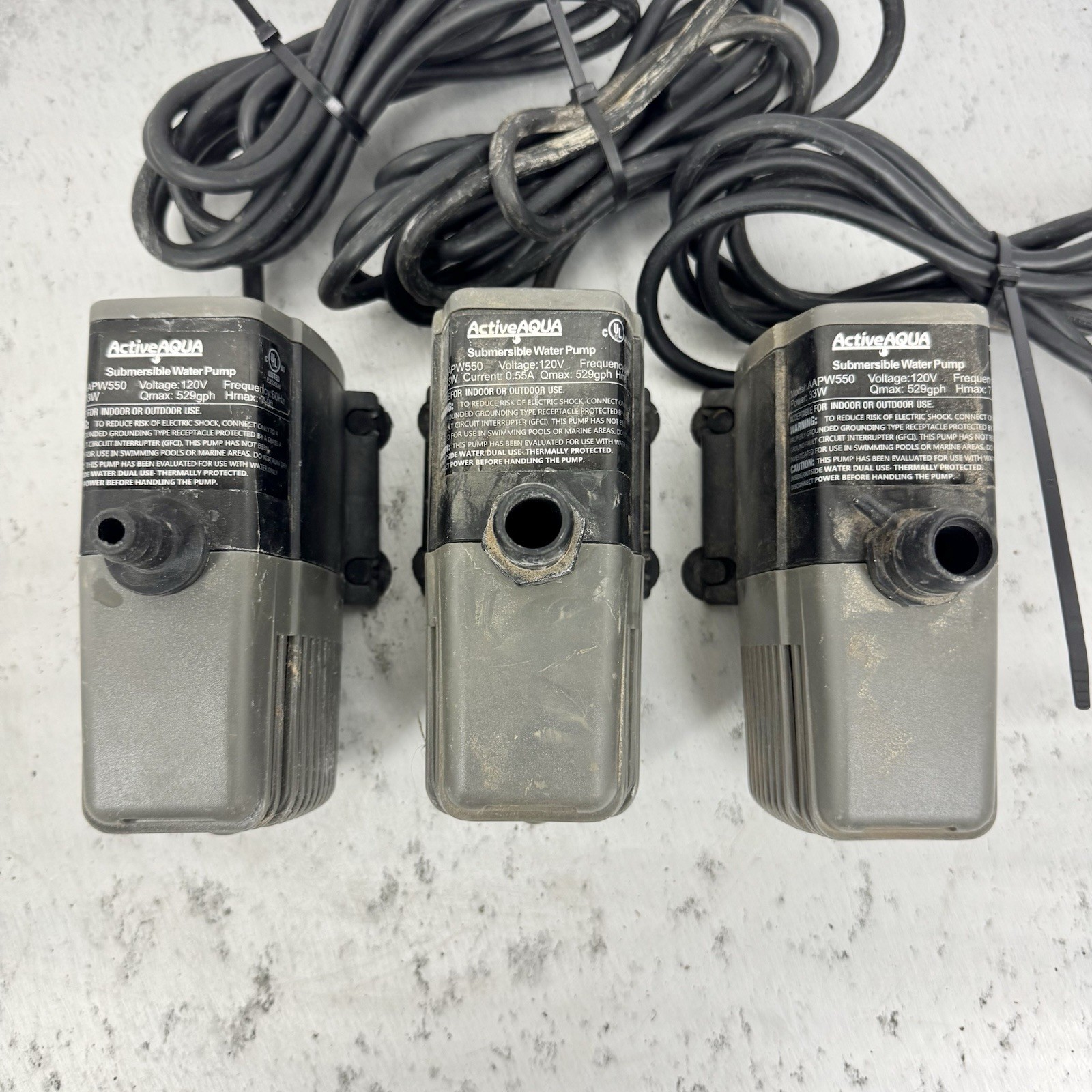 Active Aqua Water Pump - 550 GPH Hydroponics Aquarium Pump