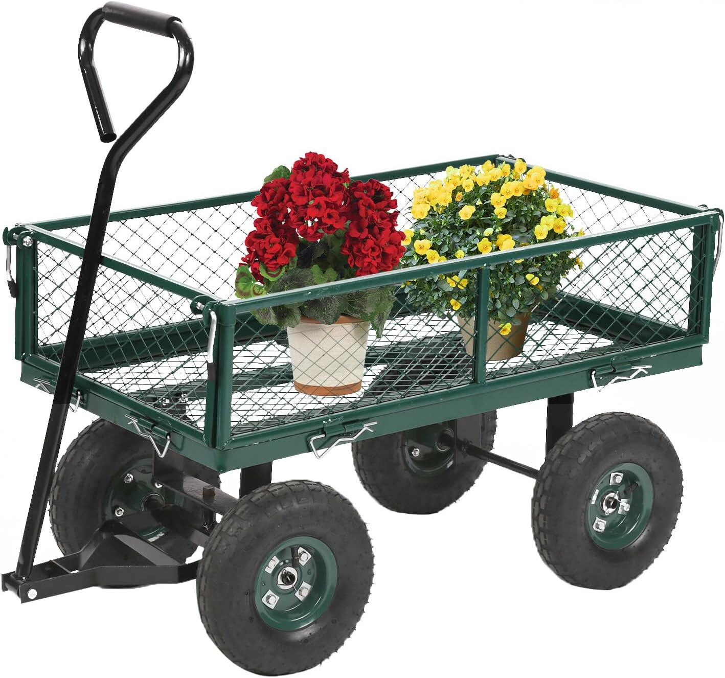 Outdoor Heavy Duty Steel Mesh Garden Cart