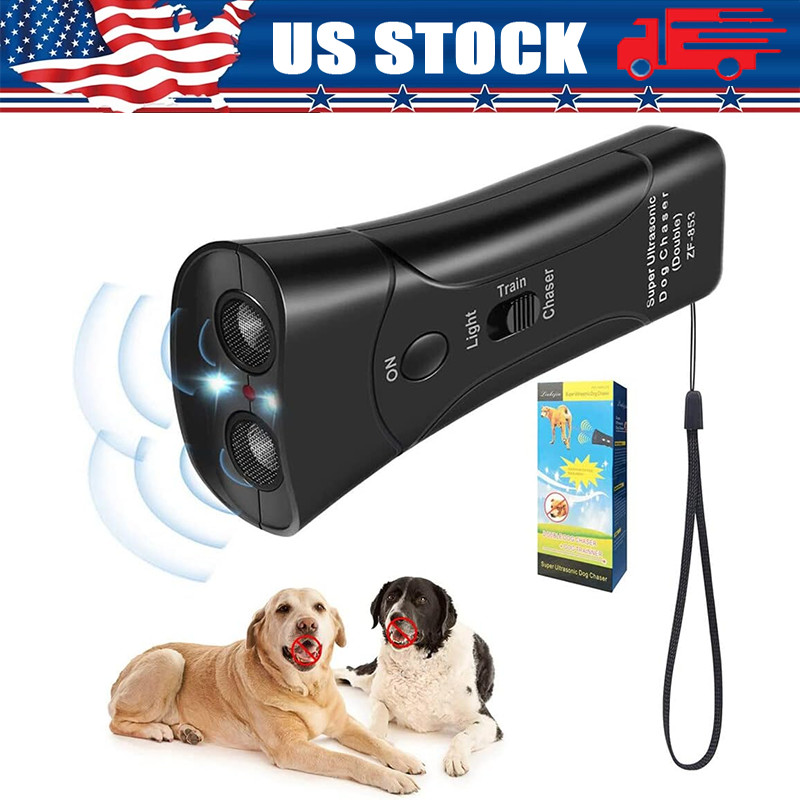 Ultrasonic Dog Barking Device LED Light Trainer