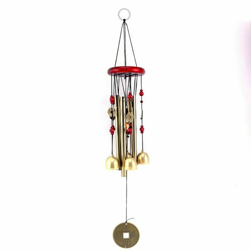 Large Redwood Windchime Chapel Bells Garden Decor