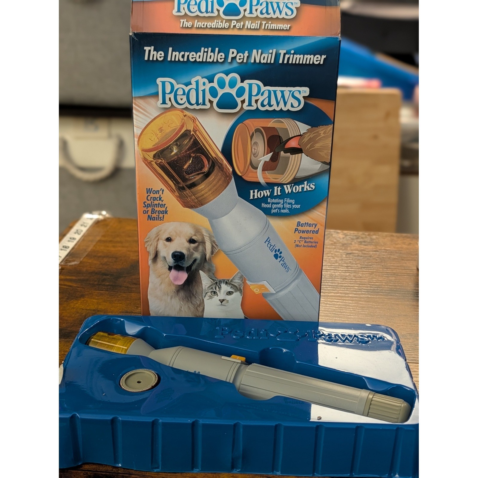 Pedi Paws Pet Nail Trimmer Grinder for Dogs & Cats - Tested...
