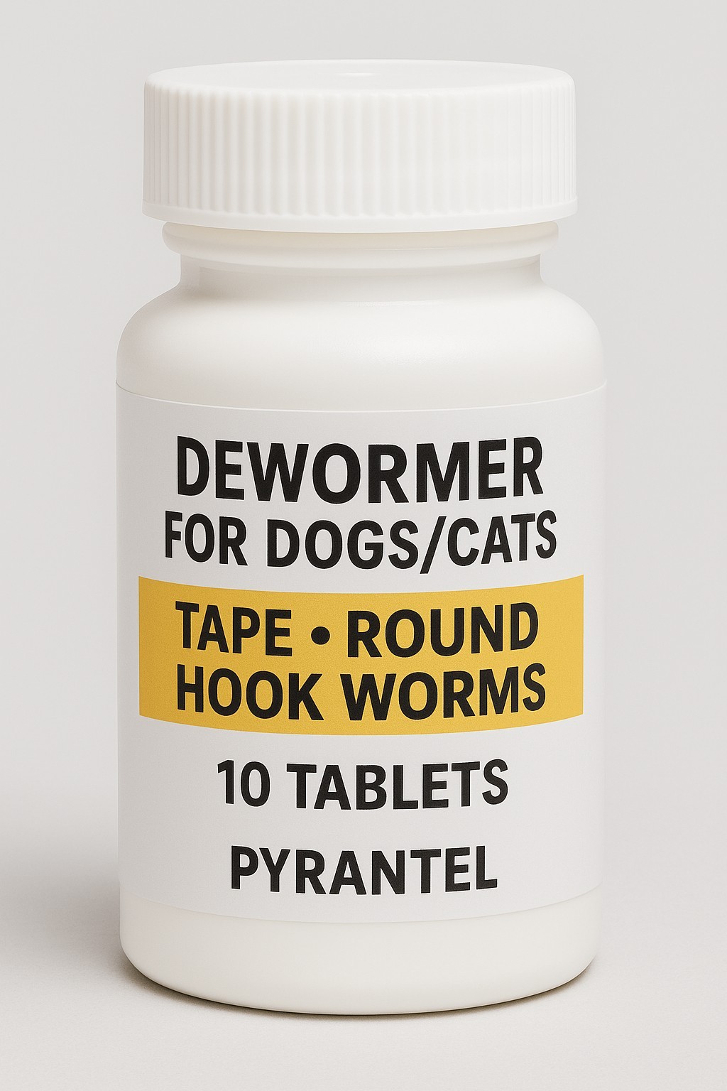 De-Wormer for Dogs & Cats, 10 Tabs — Tapeworm, Roundworm & H...