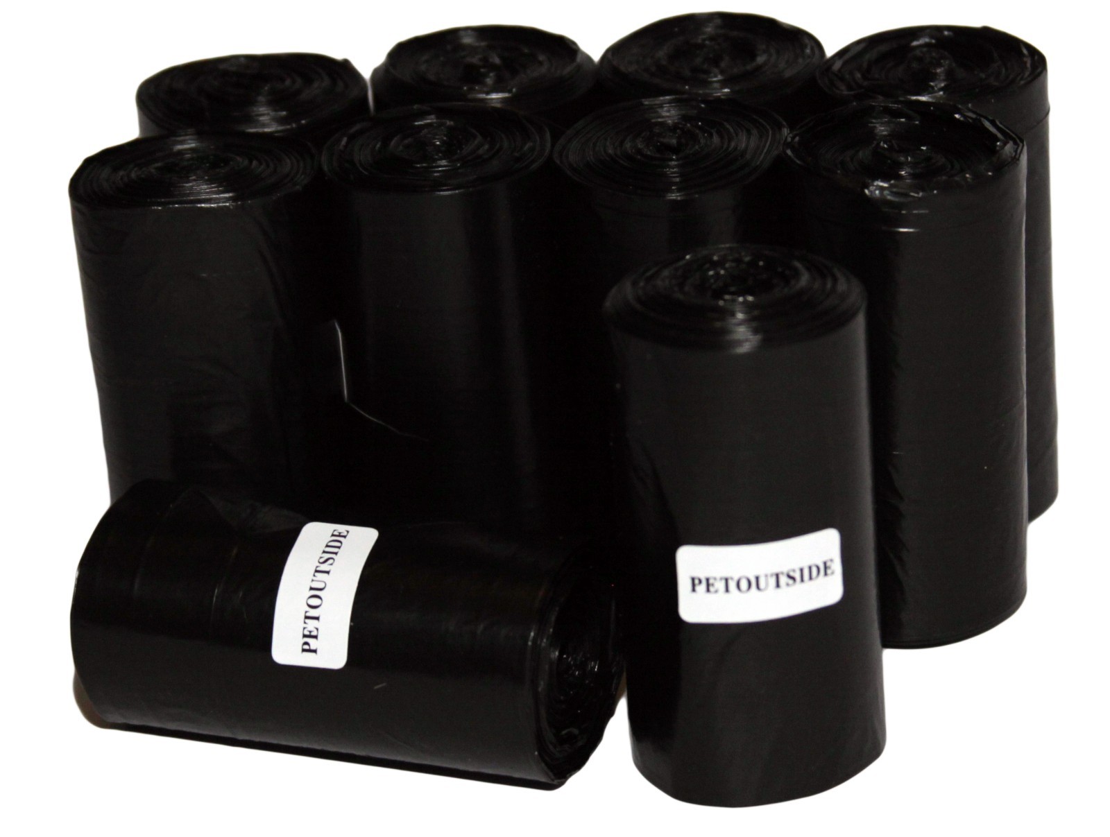 Dog Waste Poop Bags - Black, Unscented, Refill Rolls Dispens...