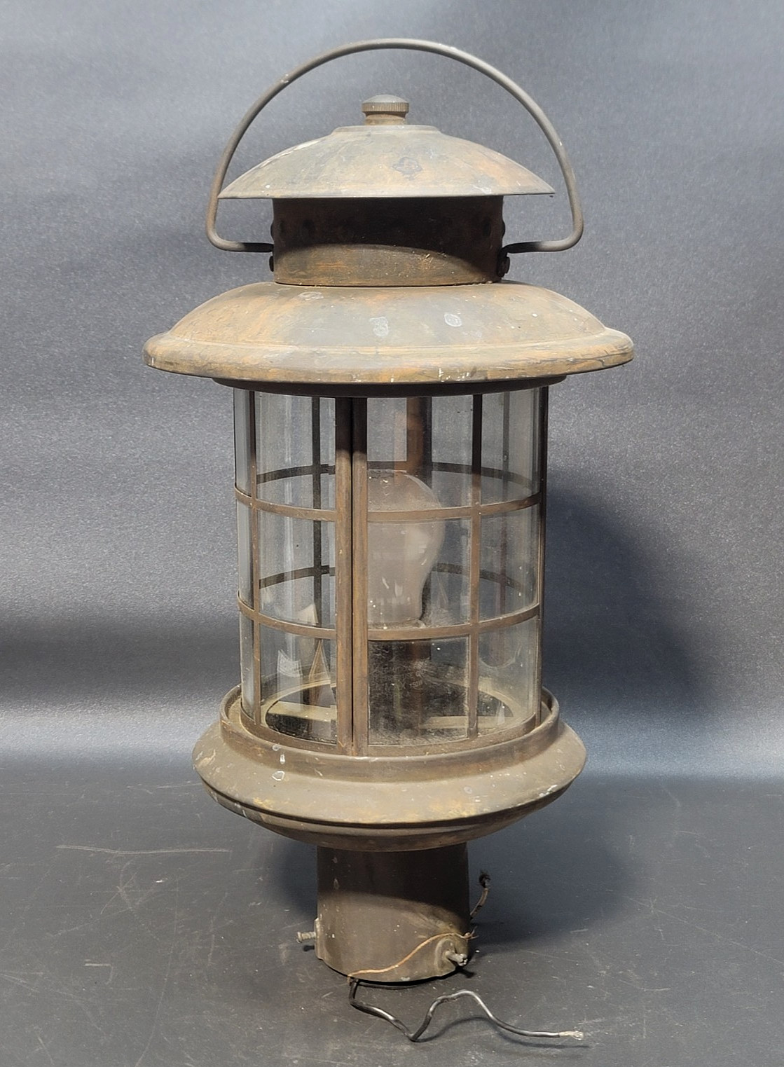 Outdoor Nautical Rustic Finish Lamp Post Light Fixture