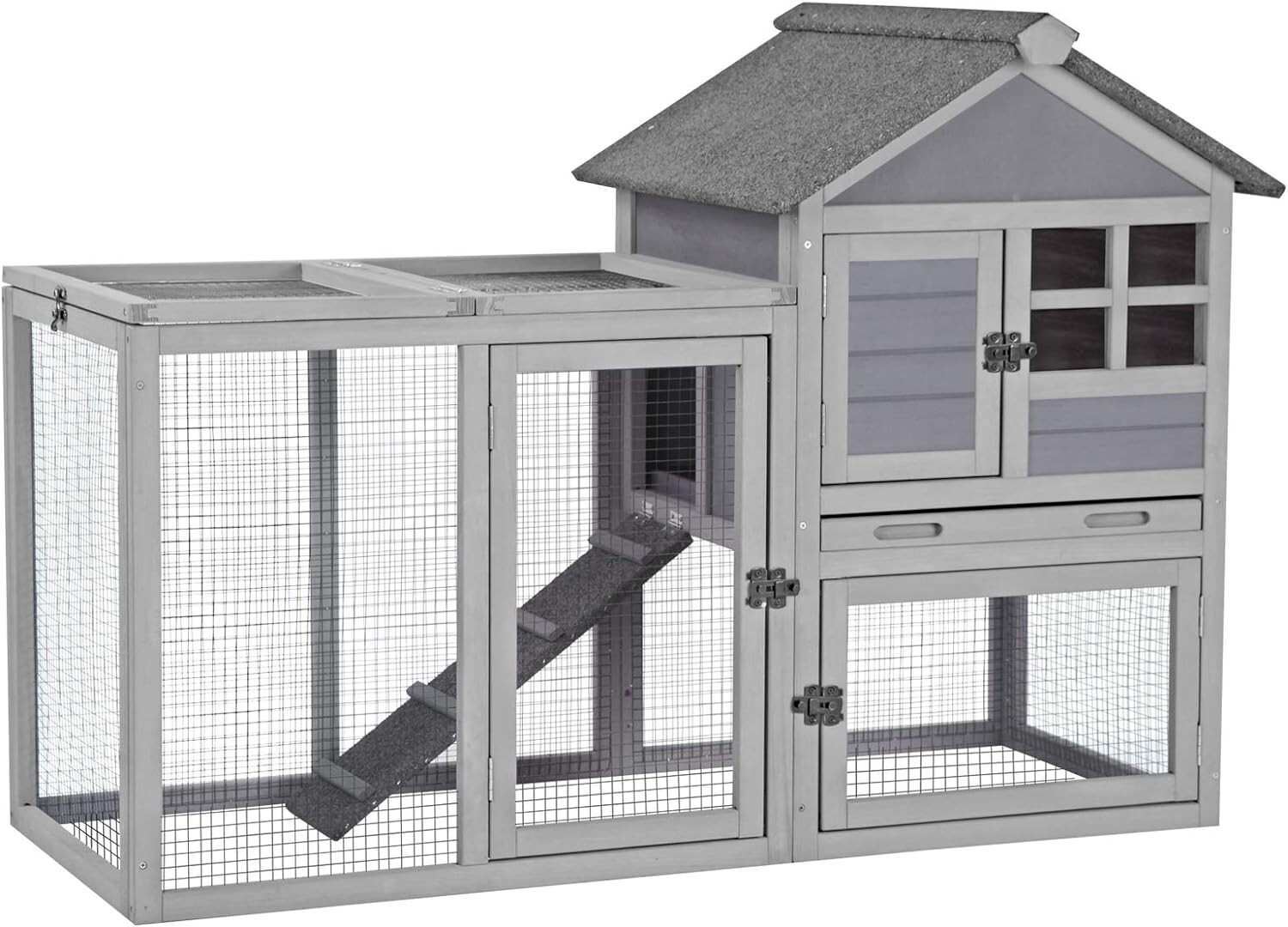 Aivituvin Rabbit Hutch Outdoor Chicken Coop Bunny Cage With...