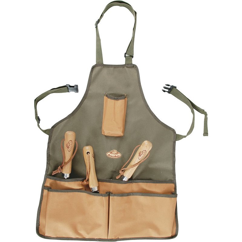 Esschert GT06 Adjustable Garden Tool Apron - 6 Pockets - Gre...