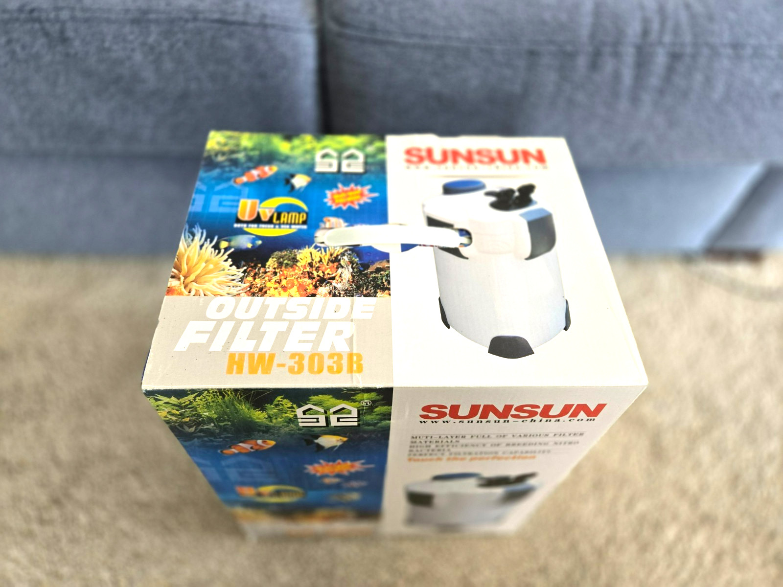 SunSun HW-303B 4-Stage External Filter | 100 Gallon UV Steri...