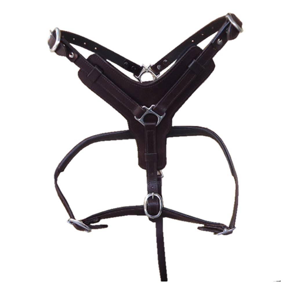 Hilason Western Padded Dog Harness Genuine Leather