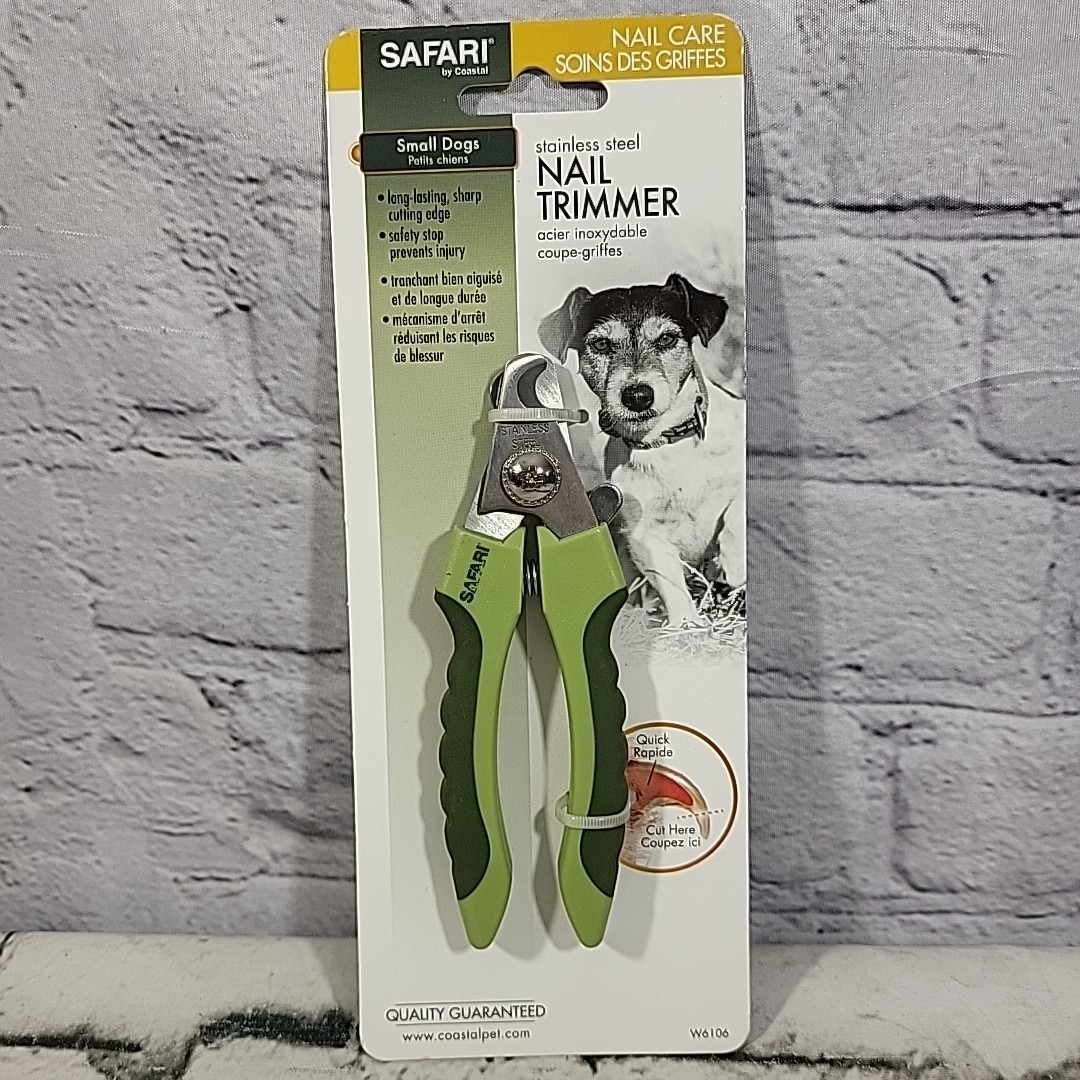 Safari Stainless Steel Dog Nail Trimmer - Green, Small Dog S...