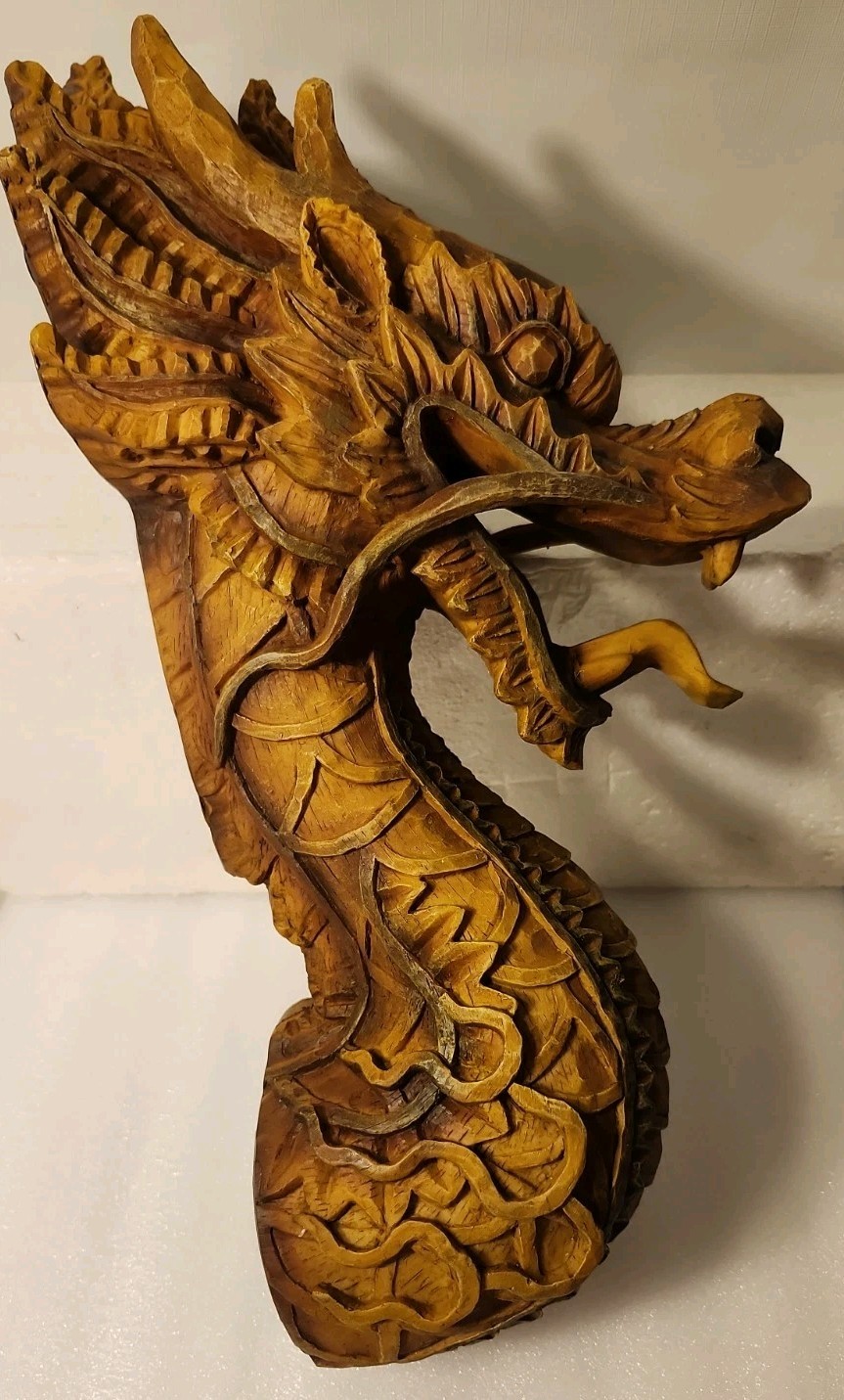 Dragon Wall Sculpture Toscano Resin Art 18.5 Inch Open Box