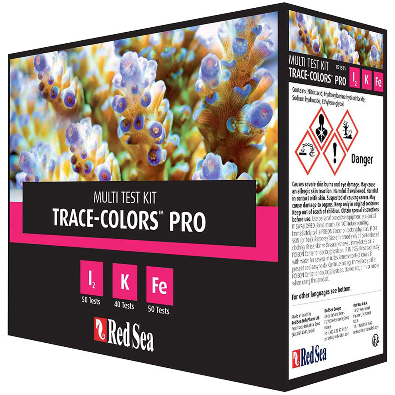 Red Sea Trace Colors Pro Multi Test Kit - Reef Color Tests