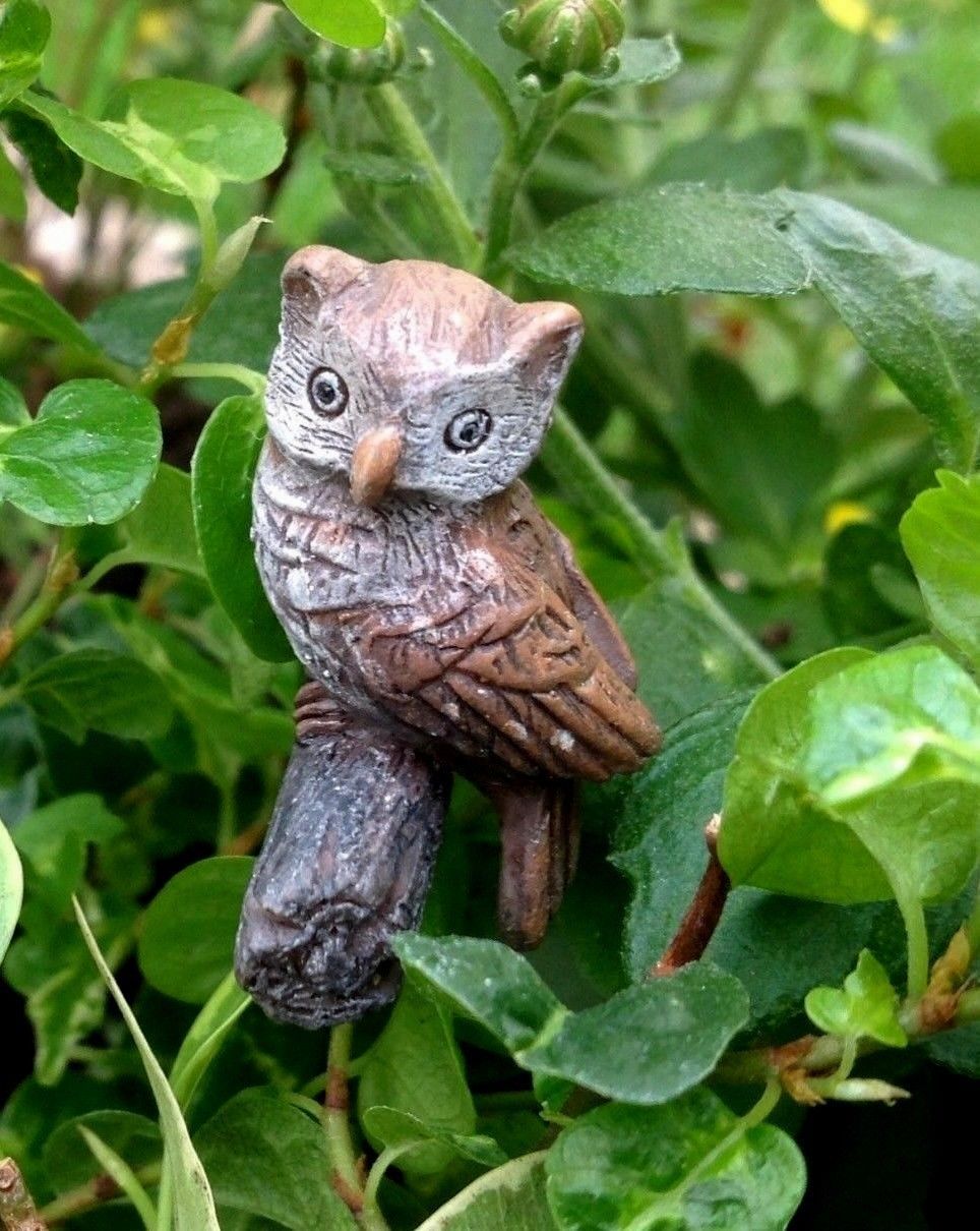 Miniature Fairy Garden Hoot the Owl (WS 1420)