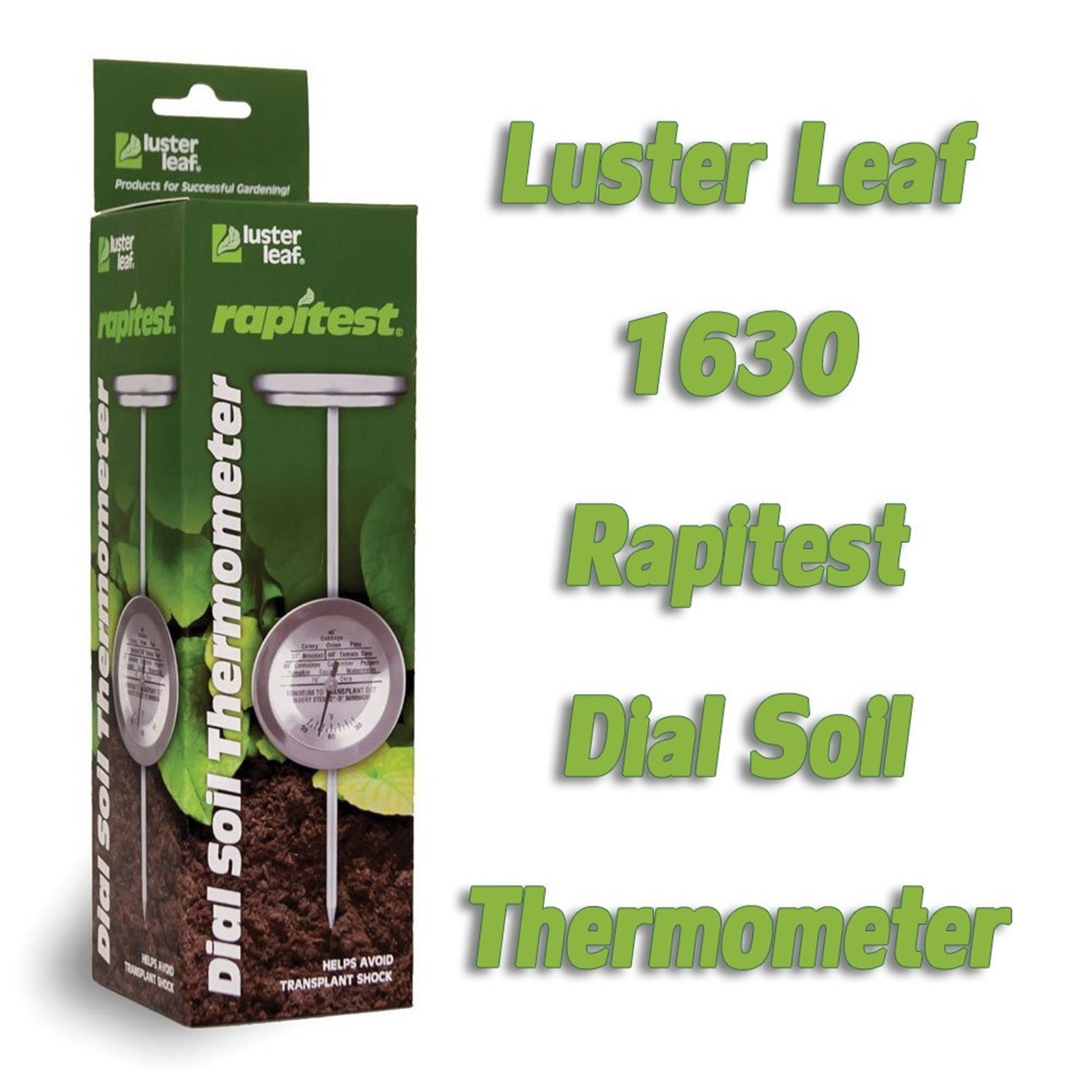 Luster Leaf Rapitest Soil Thermometer Stainless Steel Temper...