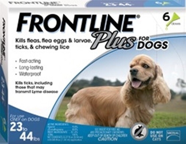 Frontline Plus for Medium Dogs (23-44 lbs), 6 Doses