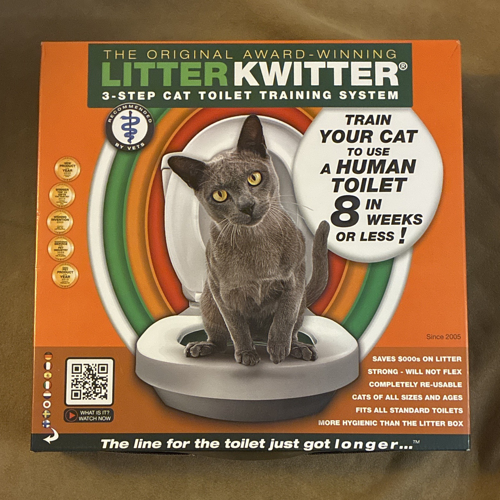 Litter Kwitter 3-Step Cat Toilet Training System Kit With Tr...