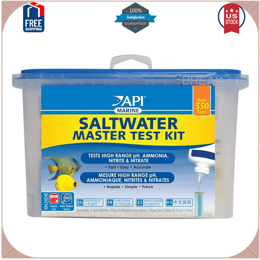Saltwater Aquarium Water Test Kit - 550 Tests