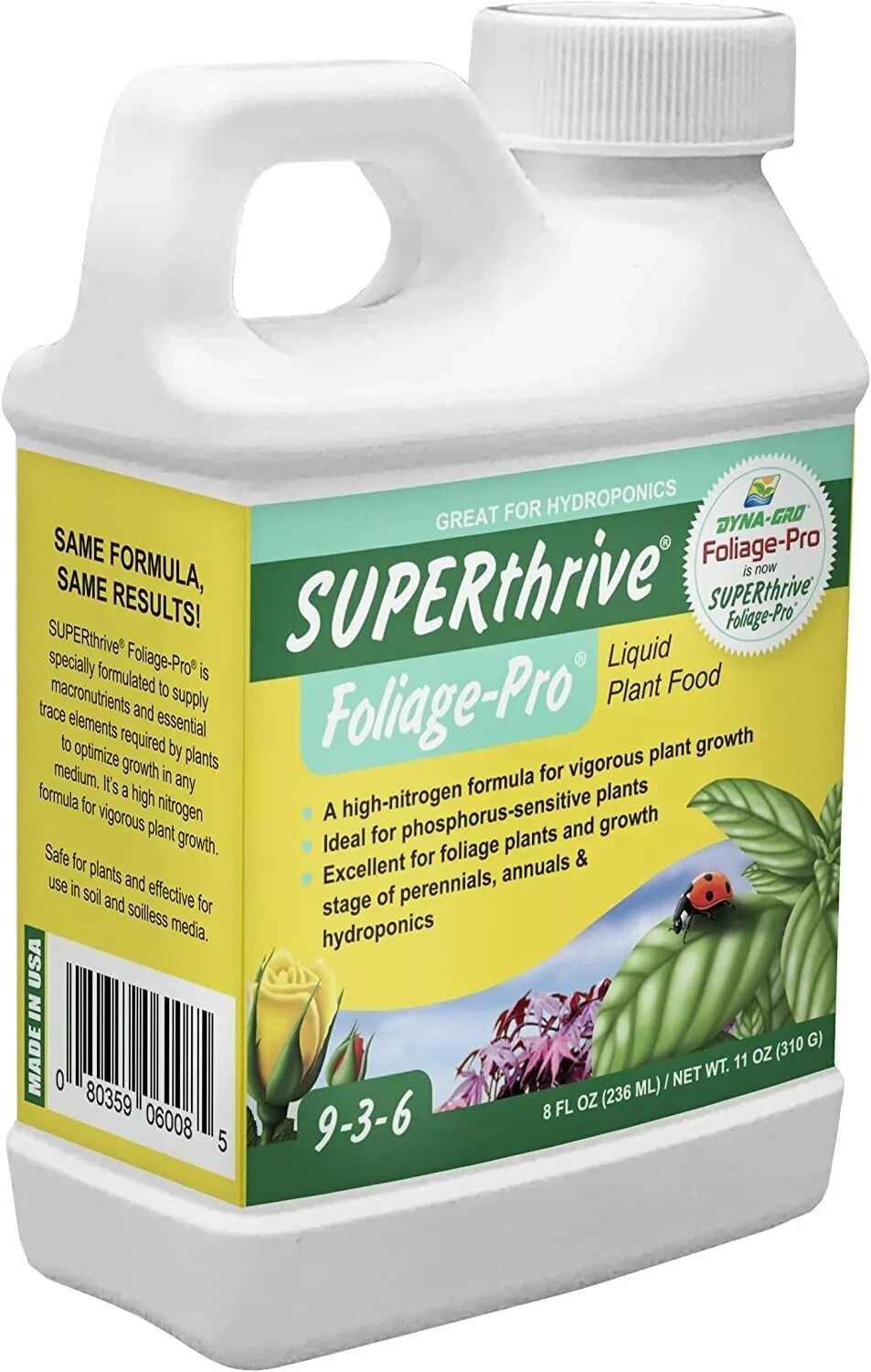 Dyna-Gro Superthrive Foliage Plant Food 9-3-6 Liquid Nutrien...