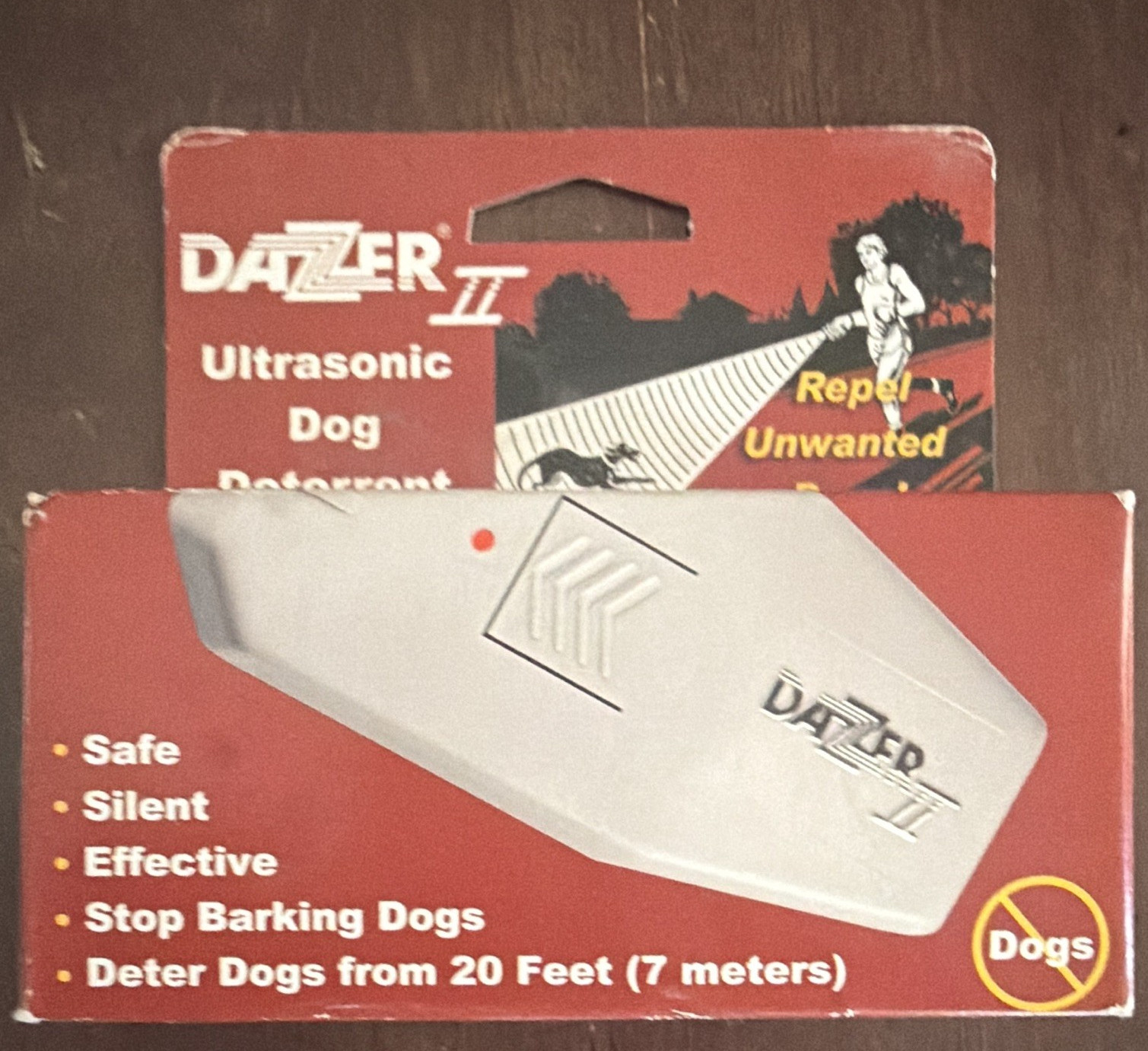 DAZER II Portable Dog Deterrent Ultrasonic Device Belt Clip...